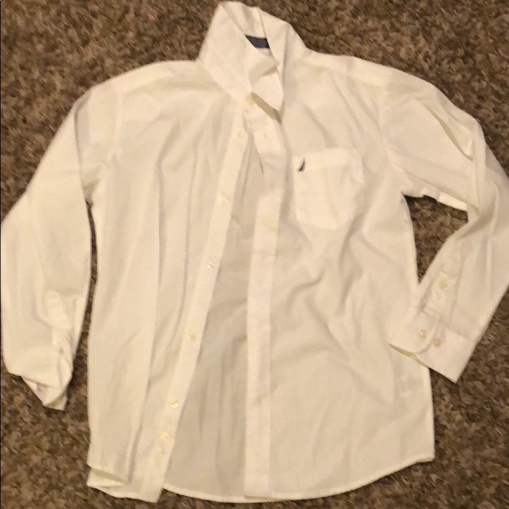 white button down shirt